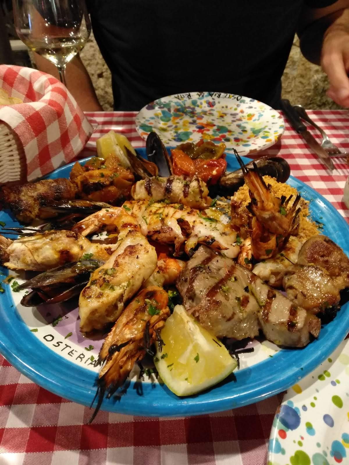 A seafood platter at Osteria da Rita