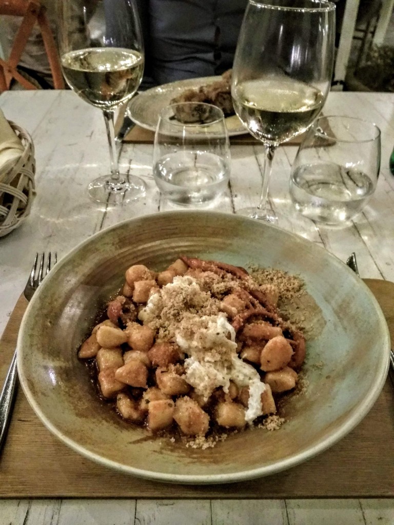 Gnocchi with seafood